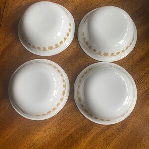 4 Corelle Golden Butterfly 18 oz Cereal Bowls